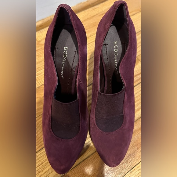 NEW BCBGeneration Priyah Burgundy Suede Platform Heel Bootie - Picture 3 of 6